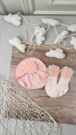 طقم توربان ودلاغات للبيبي 🎀 - Image 6