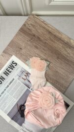 طقم توربان ودلاغات للبيبي 🎀 - Image 2